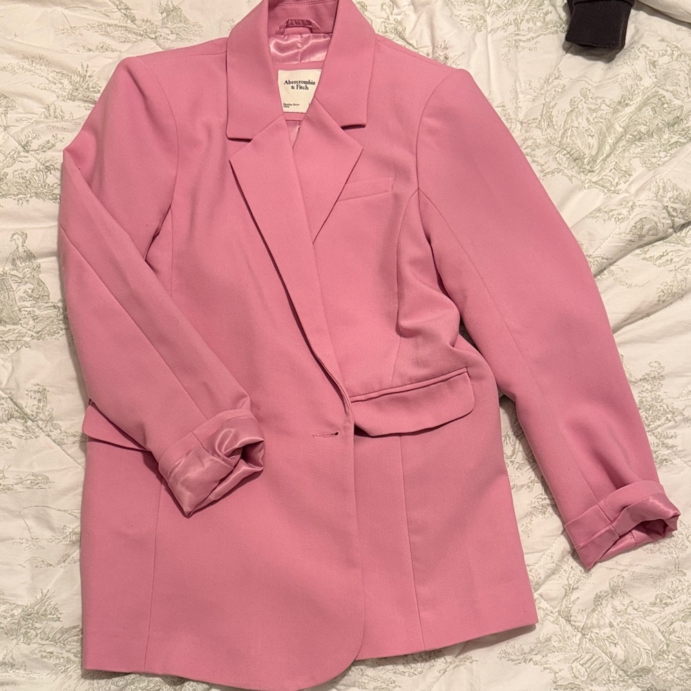 Abercrombie & Fitch Bubblegum Pink Tailored Blazer